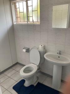 a bathroom with a toilet and a sink at Tortilla no 3 in Bloemfontein +17 photos