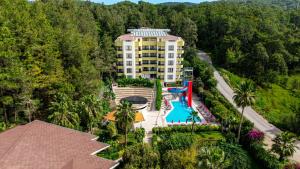 an aerial view of a resort with a pool at Miarosa İncekum Beach in Avsallar