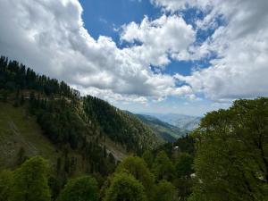 a view of a valley with trees on a hill at Tower 92 - Hotel in Ghora