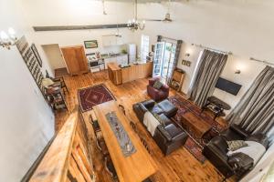 an overhead view of a living room with furniture at Bartholomew's Loft in Grahamstown