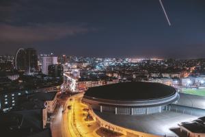 Nespecifikovaný výhled na destinaci Istanbul nebo výhled na město při pohledu z hotelu