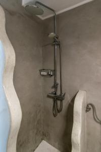 a shower in a bathroom with a shower head at Miloessa in Adamantas +67 photos