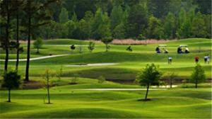 un campo da golf con persone che giocano su un green di The Grand Hotel at Coushatta a Kinder