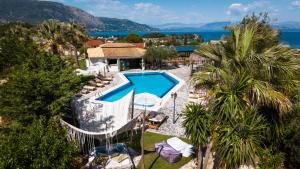 an aerial view of a resort with a swimming pool at Panorama Hideaway in Dassia