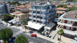 an overhead view of a city street with buildings at Hotel Ristorante Selene in Alba Adriatica
