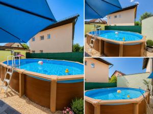 a large pool with a ladder around it at Apartman Josip with Pool in Gospić