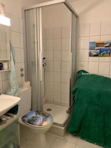 a bathroom with a shower and a toilet at Winterthur in Winterthur