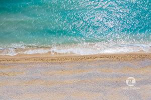 an overhead view of a beach with the ocean at Mandy Apartman in Baška +31 photos