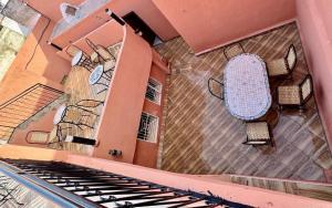 a stage with a bench on the side of a building at Riad Al Anwar in Rabat +35 photos