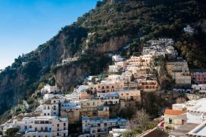 
a mountain range with houses and mountains at Casa Valentina in Positano
