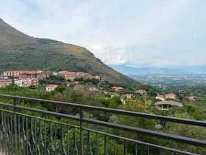 a view from a balcony of a town on a mountain at Albergo Maria Cristina in Esperia