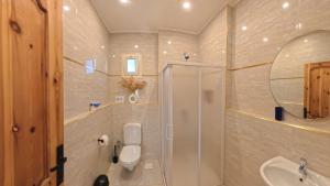 a bathroom with a toilet and a sink and a shower at Dive Urge in Dahab +50 photos