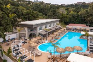 an aerial view of the pool at the laoco hotel at Bamboo Suites Hotel - Adults Only in Ialysos