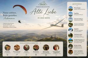 a flyer for a paragliding event in the mountains at Ferienappartment Alte Liebe in Poppenhausen