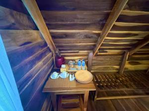 an inside view of a room in a sauna at Mr Arachchi Luxury Cabana in Ella +57 photos