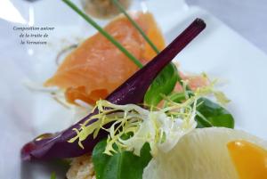 a plate of food with vegetables and other foods at Auberge le Collet in Saint-Agnan-en-Vercors