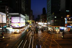 Linna Hongkong üldine vaade või majutusasutusest Dorsett Mongkok, Hong Kong pildistatud vaade