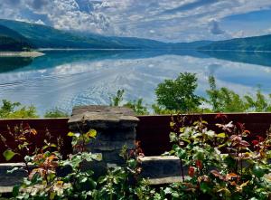 a view of a large body of water at Cabana Panoramic Bicaz in Hangul
