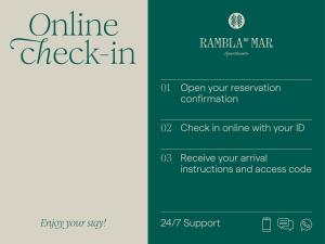 a screenshot of the online check in website at Rambla de Mar Apartments by Blossom Hotels in Barcelona