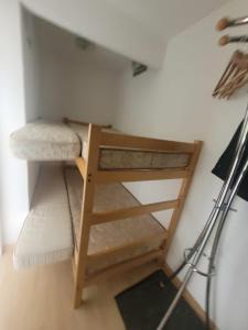 a bunk bed in a room with a ladder at Wohnung in Andermatt in Andermatt