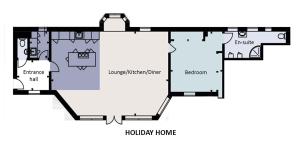a black and white floor plan of a house at Cadnam Lodge in Cadnam +29 photos
