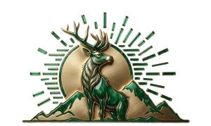 a drawing of a deer with mountains in the background at The Riverside Lodge Gulmarg in Gulmarg