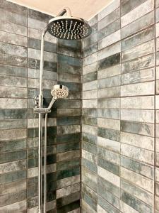 a shower with a shower head in a bathroom at Casa La Sofy in Costa de Antigua +30 photos