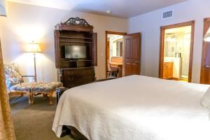 a bedroom with a bed and a tv and a chair at Villa 1041 - 3 Bed 3 Bath Full Kitchen villa in Midway