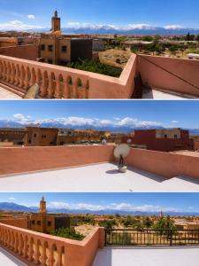 two pictures of the view from a building at Marrakech Family in Marrakesh