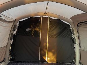 a tent with the door open on top of it at Blue Camping in Borsh, Vlorë in Borsh +21 photos
