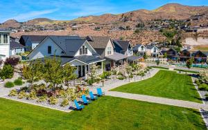 an aerial view of a house with a lawn at Independence #82 in Chelan