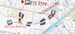 a map of the pit stop at berlin express at Il Nido del Bernina 2 minuti dalla stazione Clessidra2 bilocale in Tirano