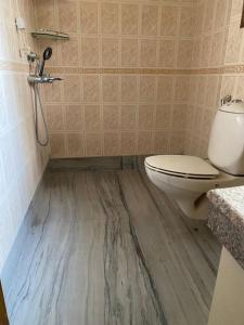 a bathroom with a toilet and a sink at Third Pole in Kathmandu