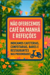 a sign for ancoregans cafe da marinaelielielielires at Hospedagem Vista Real in Casa Branca
