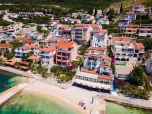 an aerial view of a town with a beach at Royal Sea Panorama in Komarna
