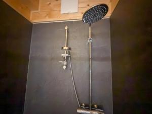 a shower in the corner of a bathroom at Rattendorf 13A in Rattendorf +43 photos