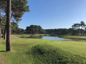 a view of a pond on a golf course at Aroeira Villa B&B in Charneca +3 photos