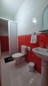 a bathroom with a toilet and a sink at Gite El Menzeh in Moulay Idriss