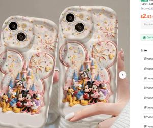 a phone case with mickey mouse on it at test in Phumĭ Stœ̆ng Kâmbŏt