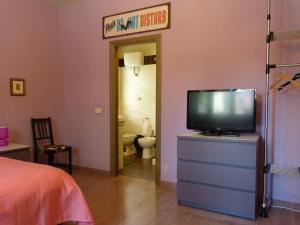 Televízia a/alebo spoločenská miestnosť v ubytovaní Elisir b&b