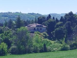 a house on top of a hill in a field at Country House Villa Marezi in Cupra Marittima