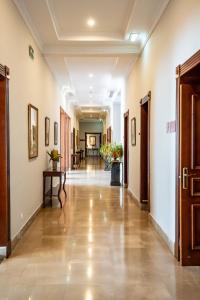 an empty hallway in a building at Gran Hotel Pelayo in Covadonga