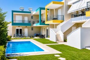 an image of a house with a swimming pool at Pool Access Danai 15,1 in Ofrínion