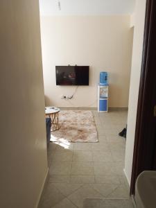 a living room with a television and a rug at Halcon Homes Machakos Boma Yangu in Machakos