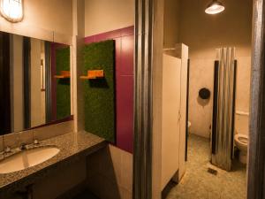 a bathroom with a sink and a toilet at A la Gurda Hostel - Barrio Sur in San Miguel de Tucumán +37 photos