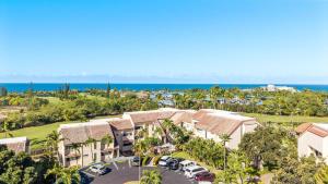 an aerial view of a resort with cars parked in a parking lot at Keauhou Punahele#D-206 in Kailua-Kona