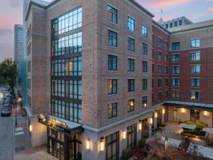an aerial view of a building at Courtyard by Marriott Richmond Downtown in Richmond