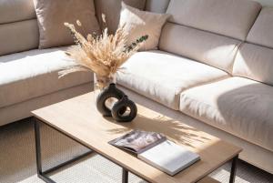 a living room with a couch and a coffee table at VILLA OXA 12&2, Emma Villas in Imola