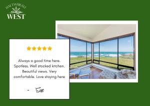 a picture of a living room with glass windows at Haltwhistle West With Ocean Views in Sea Ranch