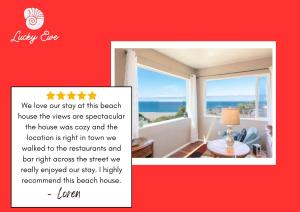 a picture of a room with a view of the ocean at Lucky Ewe - Ocean View Retreat in Gualala